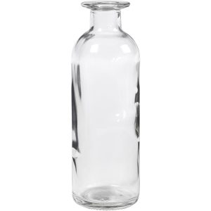 Fles van glas h: 16 cm, d: 5,5 cm 235 ml