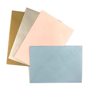 Envelop goud, zilver,wit, roze en blauw 11,4x16,2 cm