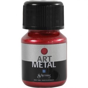 Schjerning verf Art Metal 30ml lava rood