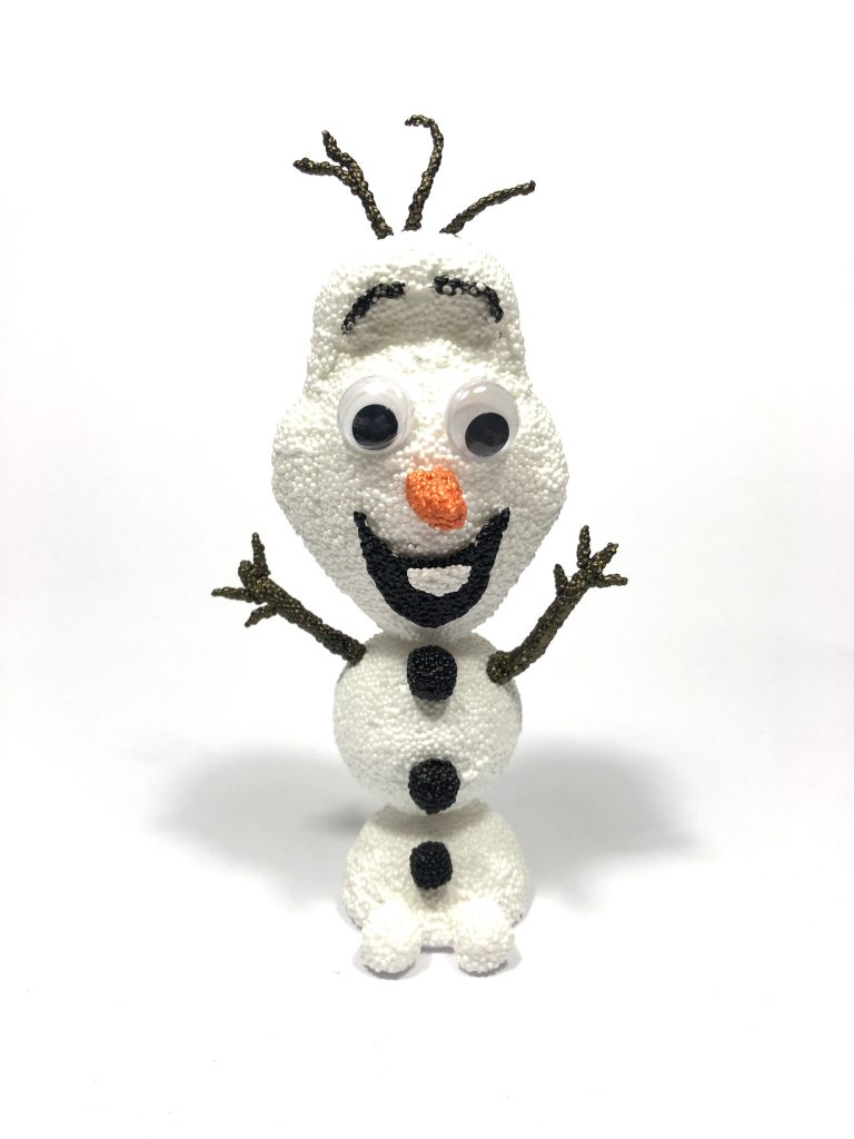 Frozen Olaf van Foam clay -