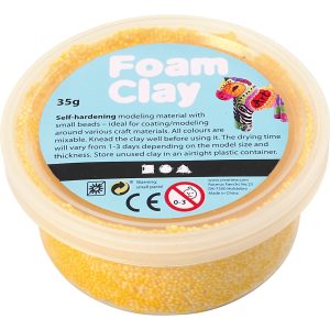 Foam Clay boetseerklei geel 35 gram