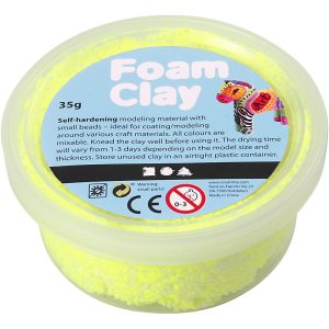 foamclay boetseerklei neon geel
