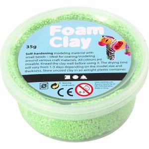 Foam Clay, boetseerklei neon groen 35 gram
