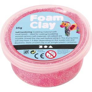 Foam Clay boetseerklei, neon roze 35 gram
