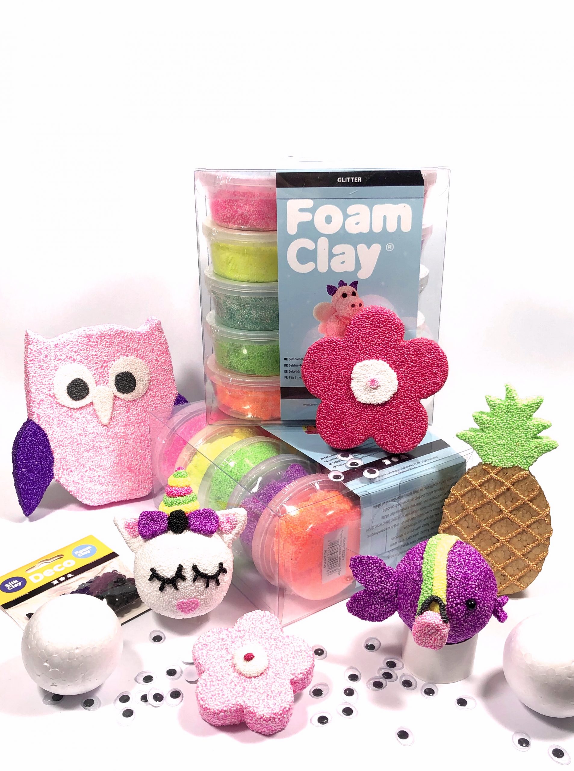 Eenvoud Van streek totaal Kinderfeest knutselpakket met Foam clay meisjes (5+) - feestjeknutselen.nl