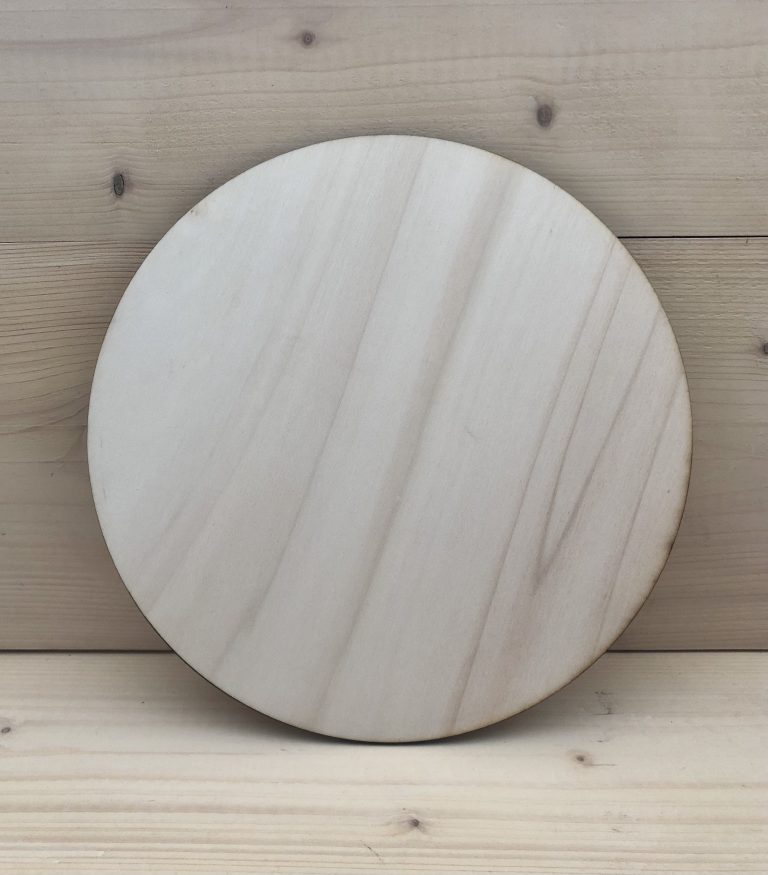 Muurcirkel blank hout, keuze uit 2 maten, 20 of 25cm feestjeknutselen.nl